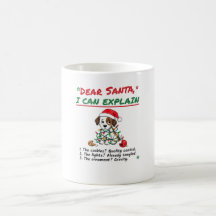 Querido Papai Noel Eu Posso Explicar Caneca de Nat