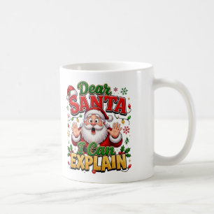 Café Querido Papai Noel Posso Explicar Caneca de Natal