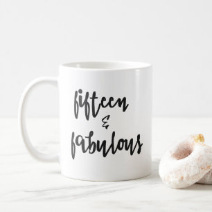 Café Quinze & fabuloso - caneca do aniversário de