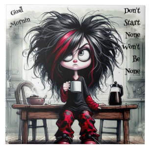 Café Quirky Não comece Azulejo cerâmico