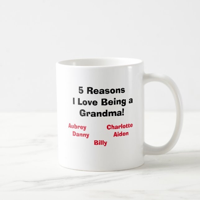 Café "Raciocina o amor de I que é uma avó!" Caneca (Direita)