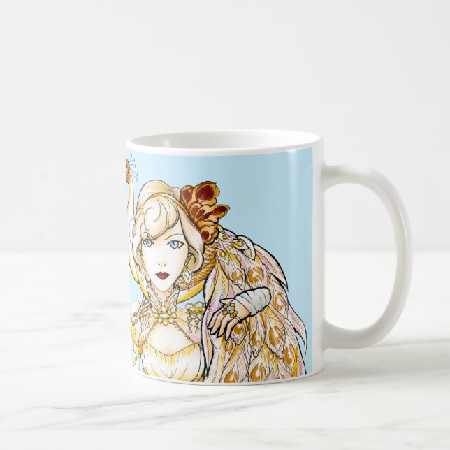 Café Rainha de Steampunk e caneca do pavão (Direita)
