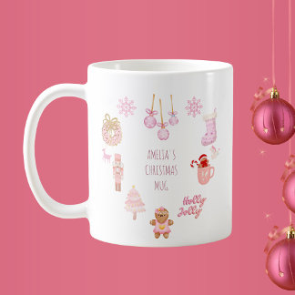 Café Rapariga Única Dobra Caneca de Natal