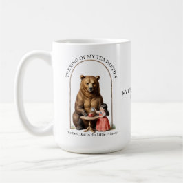 Café Rei das Minhas Festas de Chá Urso Caneca Filha Par