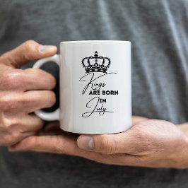 Café Reis Nascem em Julho – Caneca de Aniversário para