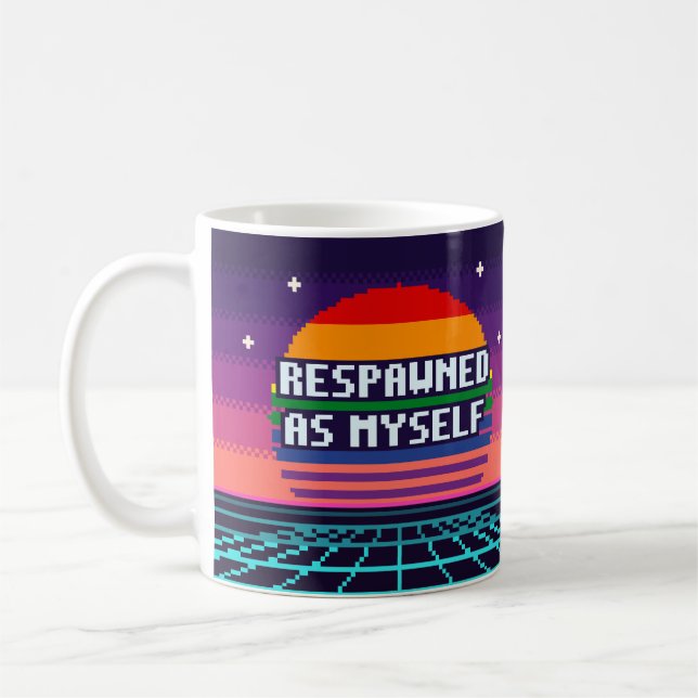 Café Renascido Como Eu Caneca de Pixel Orgulho (Esquerda)