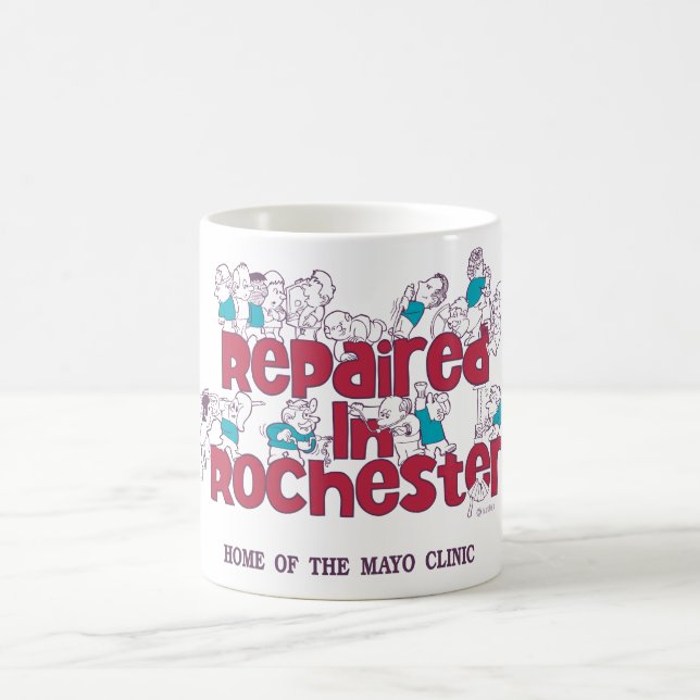 Café Reparado na caneca de Rochester (O Original) (Centro)