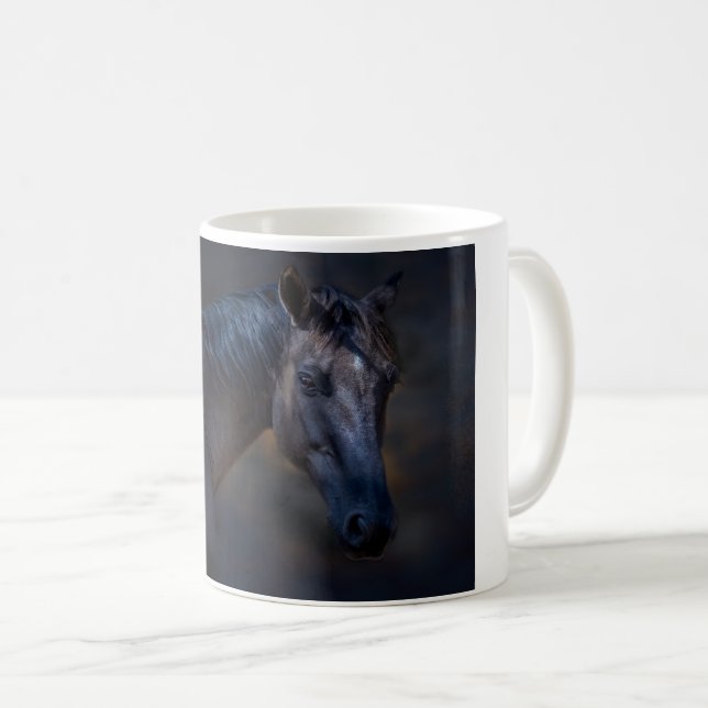 Café Retrato de uma caneca de cavalo (Frente Esquerda)