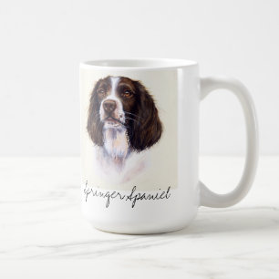 Café Retrato do cão do Spaniel de Springer na caneca d
