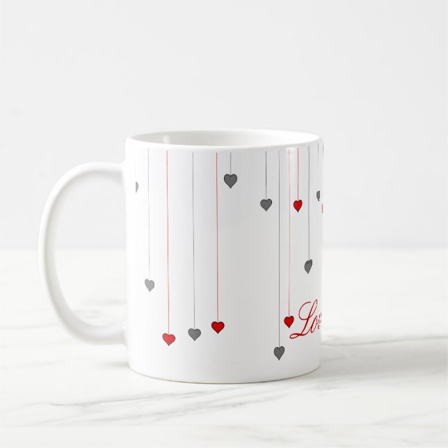 Café Rosas vermelhas ... caneca de chá inglesa (Esquerda)