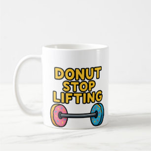 Café Rosquinha Halter Humorístico Caneca de Academia