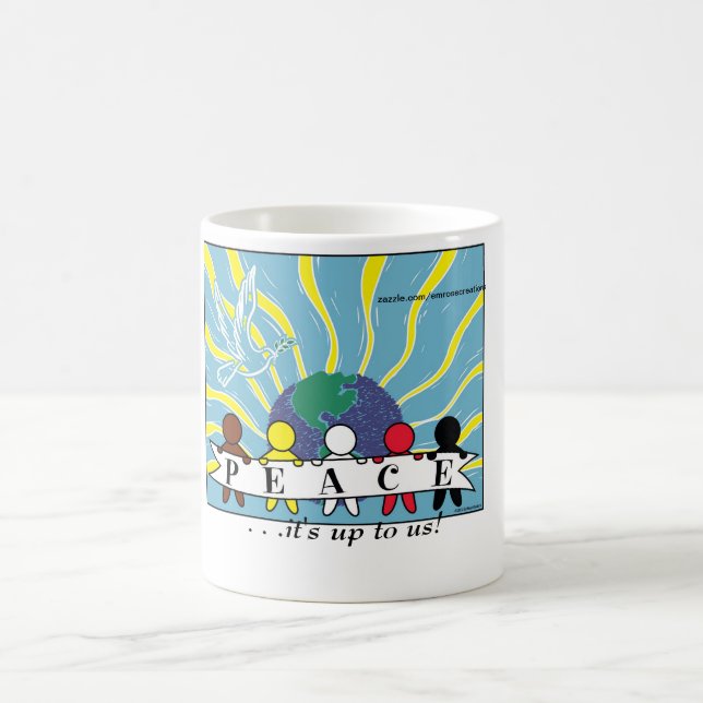CAFÉ ROUPA, ETC.:  CANECA DA PAZ DE MUNDO (Centro)
