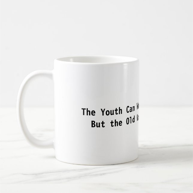 Café Sabedoria de ser uma velha caneca (Esquerda)