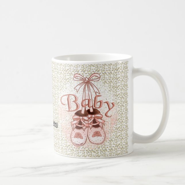 Café Sapatos de Bebê Menina Caneca (Direita)