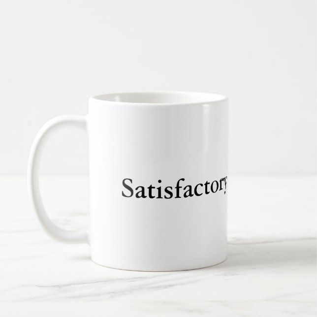 Café Satisfatório - a caneca clássica de elogio supremo (Esquerda)