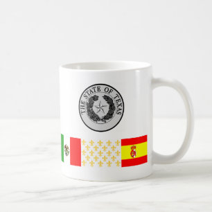 Café Seis bandeiras da caneca de Texas