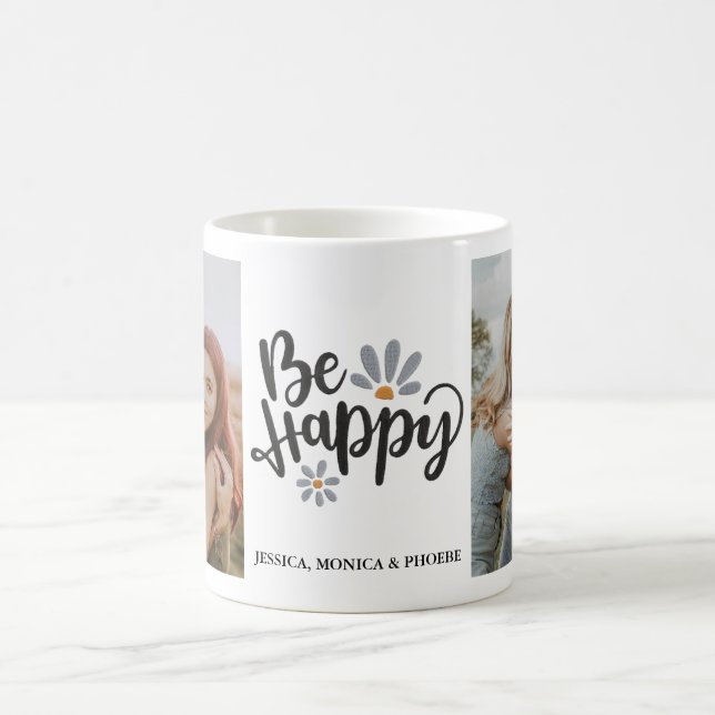 Café "Seja Feliz" Caneca de Foto (Centro)