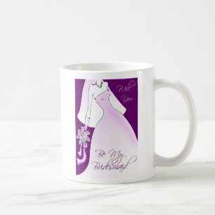 Café Seja minha caneca do convite da dama de honra