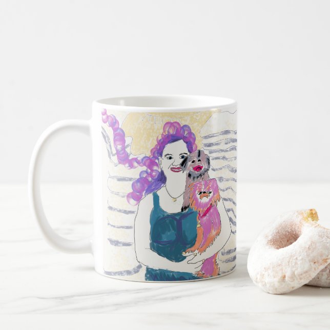 Café Senhora Caneca de Chin do japonês (Com Donut)
