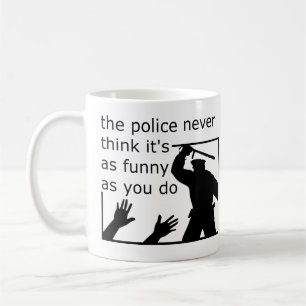 Café Sentido de Humor da Polícia Caneca Divertida