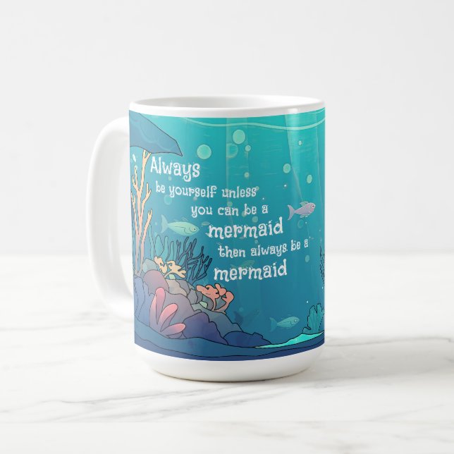 Café Sereia - Caneca de 15 oz. (Frente Esquerda)