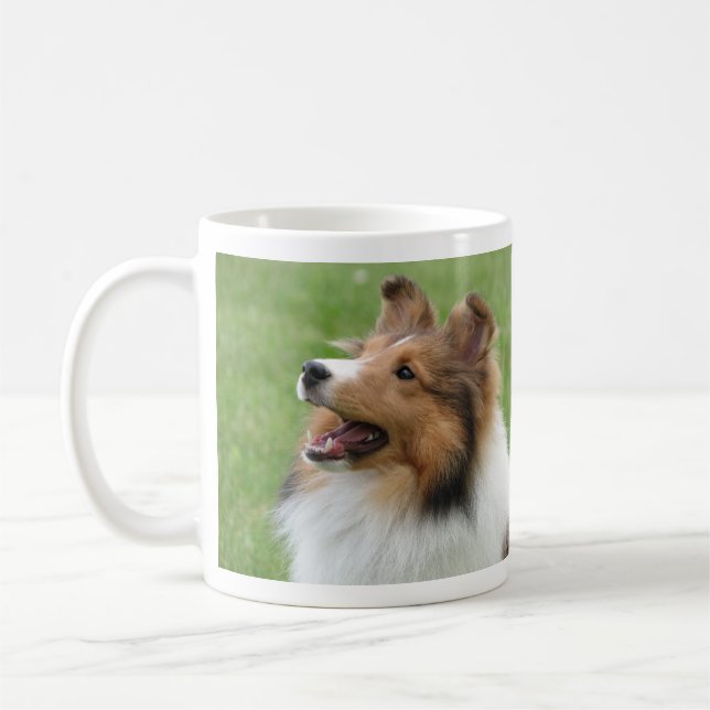 Café Sheepdog de Shetland na caneca (Esquerda)