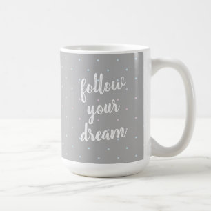 Café Siga sua caneca Pastel ideal do teste padrão de