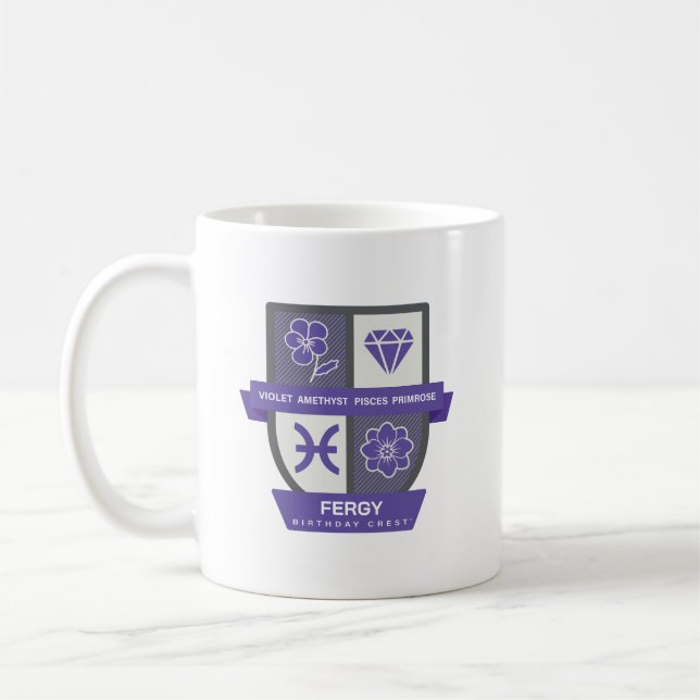 Café Símbolo de Aniversário de Peixes™ para Caneca de 1 (Esquerda)