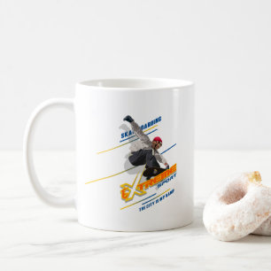 Café Skatista de Esporte Radical Retrô   #11 Caneca Clá