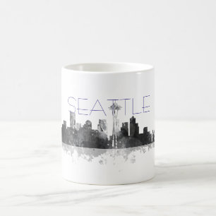Café SKYLINE de SEATTLE WASHINGTON - caneca do bebendo