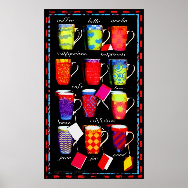Café Slang Mug Art poster (Frente)