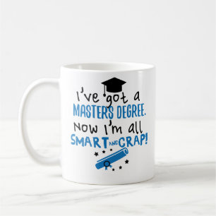Café Smart e caneca da graduação do grau de mestrado 