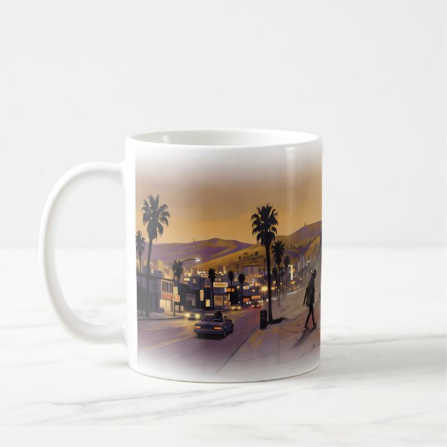 Café Sob a Ponte Cena de Rua de LA Caneca de ArteSob a  (Esquerda)