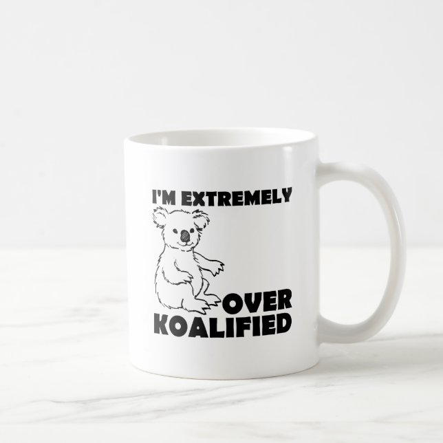 Café Sobre a caneca engraçada de Koalafied (Direita)