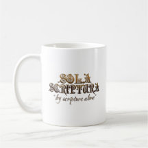 "SOLA SCRIPTURA" (verso de w/bible) caneca do