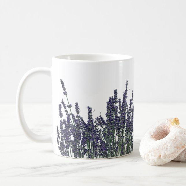 Café Sonhos de lavanda - Caneca Cerâmica (Com Donut)