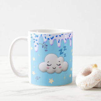 Café Sonhos Doces Caneca de Nuvem Adormecida e Mirtilo