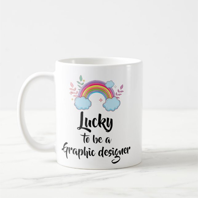 Café Sorte Ser Uma Caneca De Design Gráfico (Esquerda)