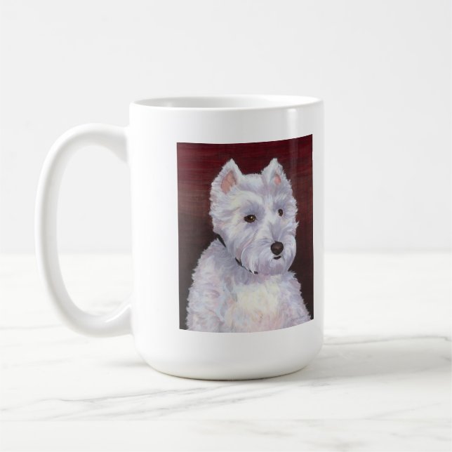 Café Sr. Bob, caneca branca do filhote de cachorro (Esquerda)