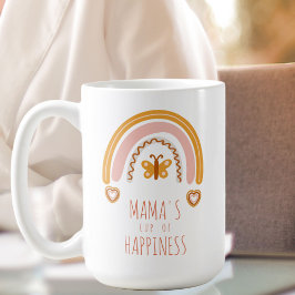 Café Taça da Mama de Felicidade, caneca arco-íris perso