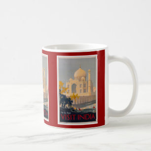 Café Taj caneca do poster de Mahal - India da visita