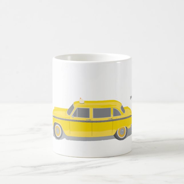 Café Táxi do amarelo da caneca de JON (Centro)