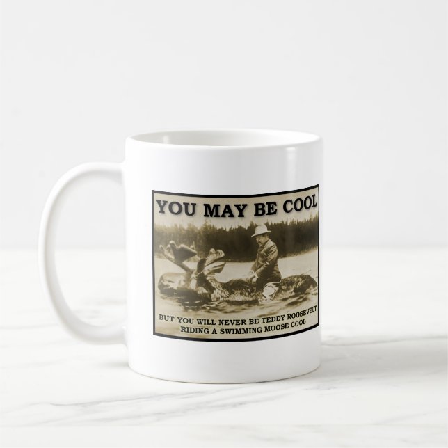 Café Teddy em uma Caneca Divertida de Alce (Esquerda)