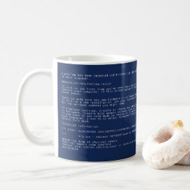 Café Tela azul de Windows da caneca da morte