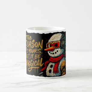 Café Temporada Mágica Caneca Funky de Natal Inverno Sno