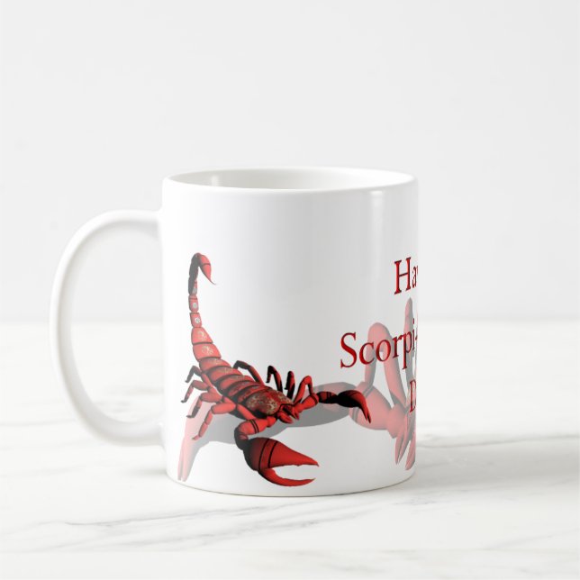 Café Tenha um dia de Scorpi-Licious! Caneca (Esquerda)