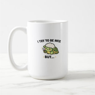 Café Tento Ser Simpático, Mas Caneca de Tartaruga com H