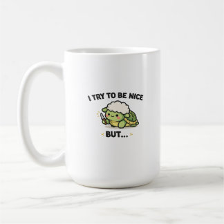 Café Tento Ser Simpático, Mas Caneca de Tartaruga com H