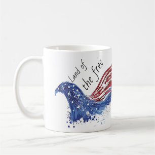 Café Terra da caneca de águia livre em 4 de julho