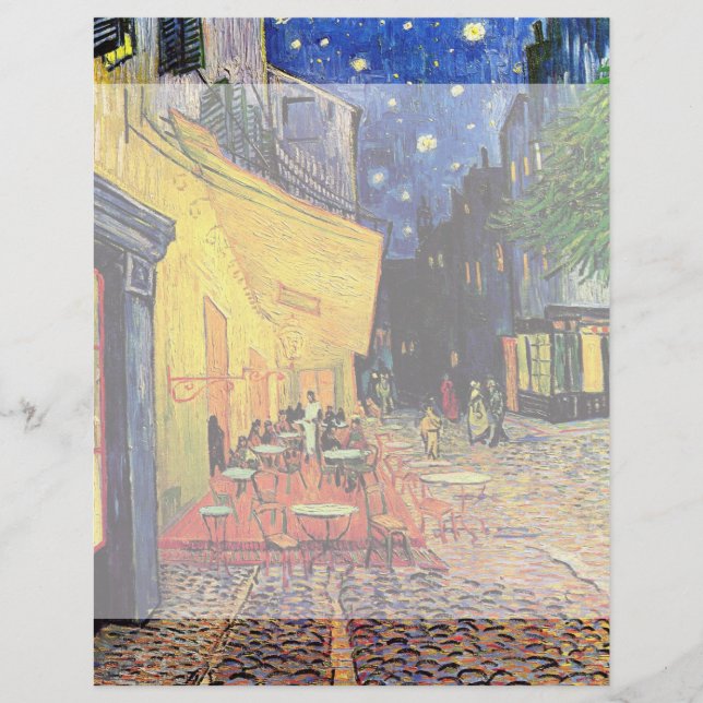 Café Terrace à noite por Vincent van Gogh (Frente)